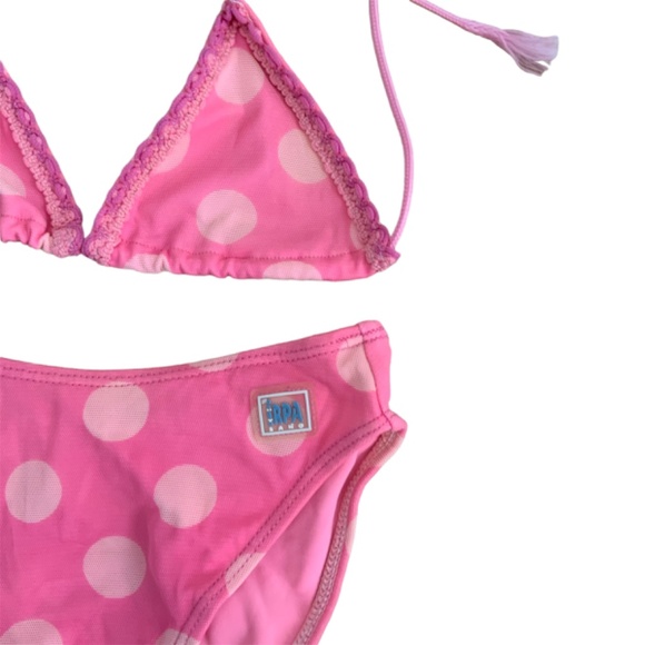 BIKINI KIDS BRAND:  IRPA SIZE : 4 BRIGHT  PINK POLKA DOT - Picture 3 of 3